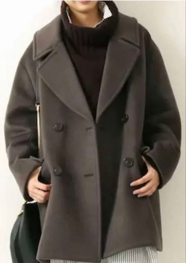 38 Spick&Span ハミルトンラムズウールテーラードカラーショートコート Spick & Span（スピックアンドスパン）の「テーラードカラーショート