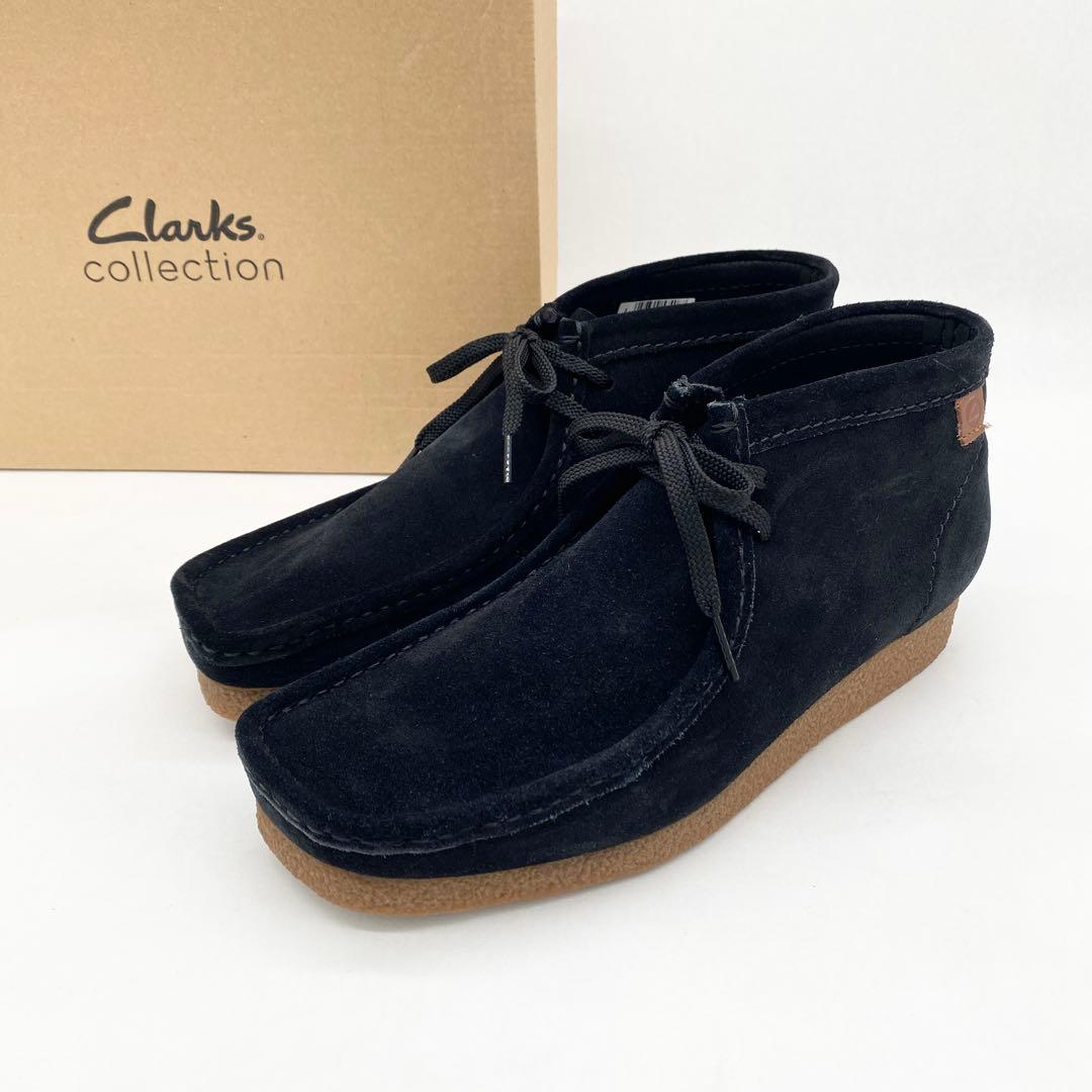 A17849 未使用 クラークス Shacre Boot ワラビー 黒 UK8 Clarks（クラークス） ワラビーブーツ CLARKS WALLABEE BOOTS UK規格
