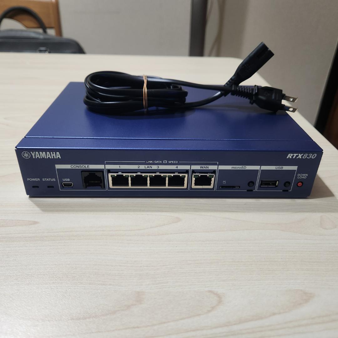 YAMAHA RTX830 動作確認済み・初期化済 ギガアクセス VPNルーター