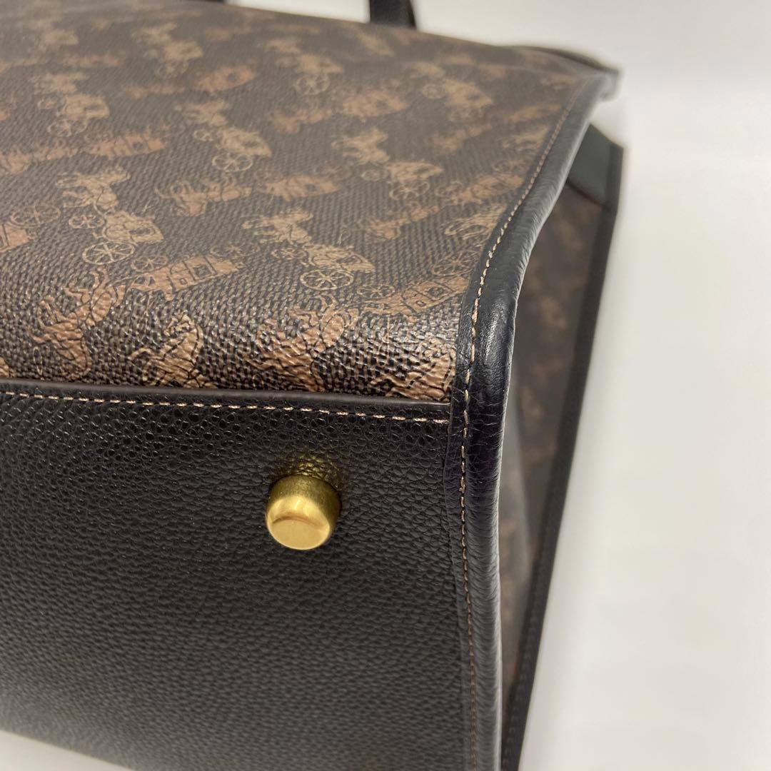 極美品✨ コーチ フィールド トート 40 ホースアンドキャリッジ 馬車柄