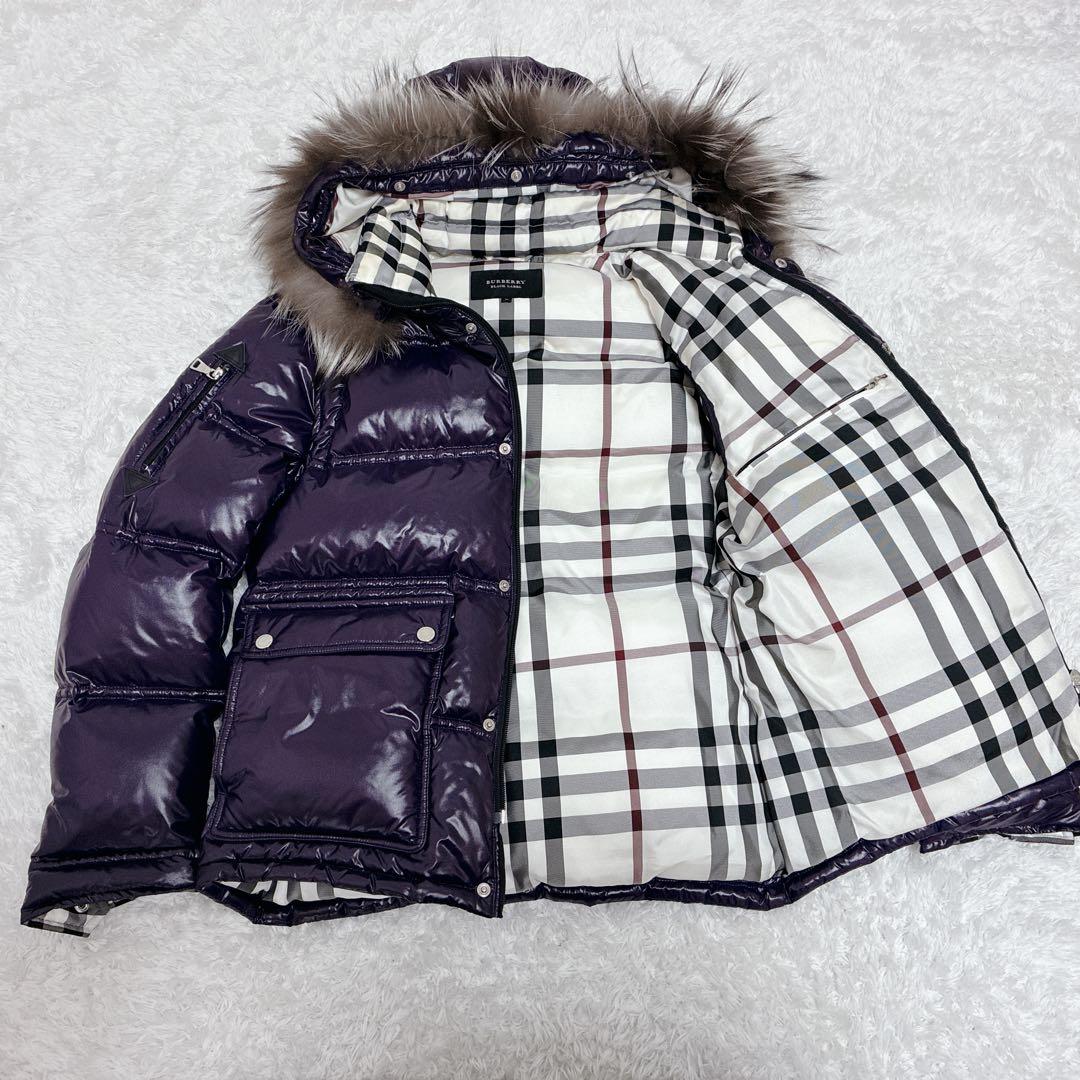 バーバリーブラックレーベル ダウンジャケット フォックスファー 6way