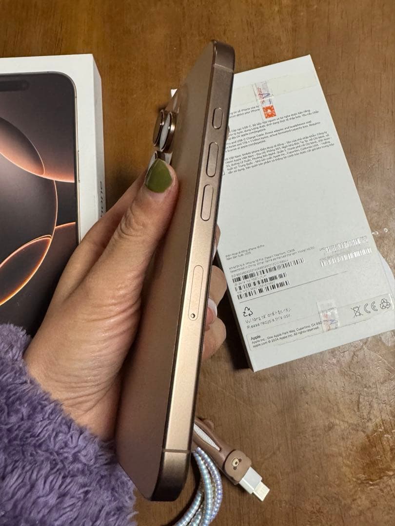 iPhone16 pro 128GB シャッター音なし eSIM可 補償有 - メルカリ