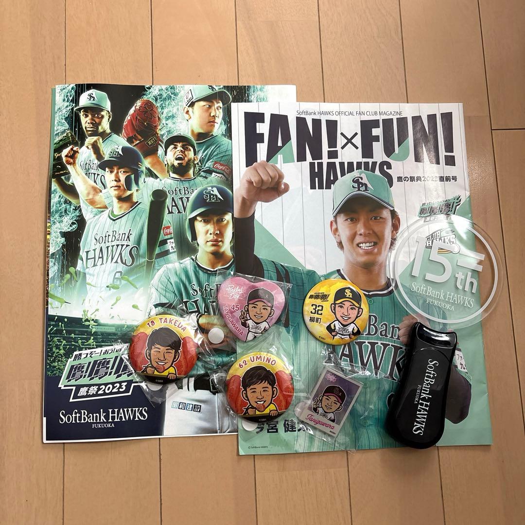 ソフトバンクホークス 若鷹ガチャ 缶バッジ 柳町 武田 海野 谷川原