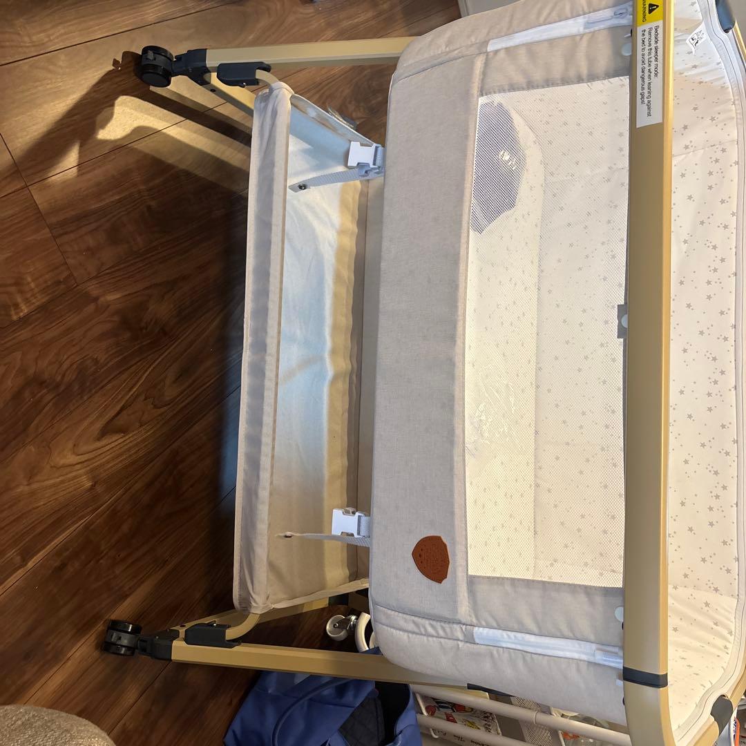 Hzdmj 折りたたみ式ベビーベッド ベージュ 楽天市場】HZDMJ ベビーベッド 折りたたみ おすすめ 添い寝ベッド