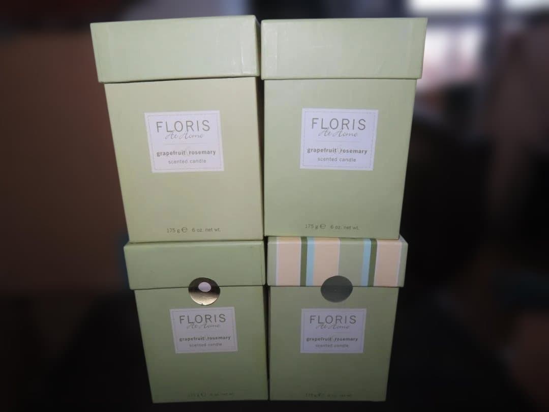 Floris ＦＬセンテッドキャンドル　グレープフルーツ＆ローズマリー　4箱 Floris FLセンテッドキャンドル グレープフルーツ＆ローズマリー 4箱