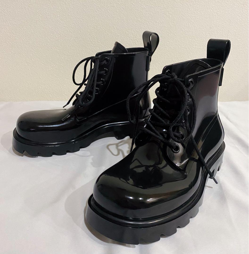 BOTTEGA VENETA ラバー レースアップ ブーツ レインブーツ - メルカリ