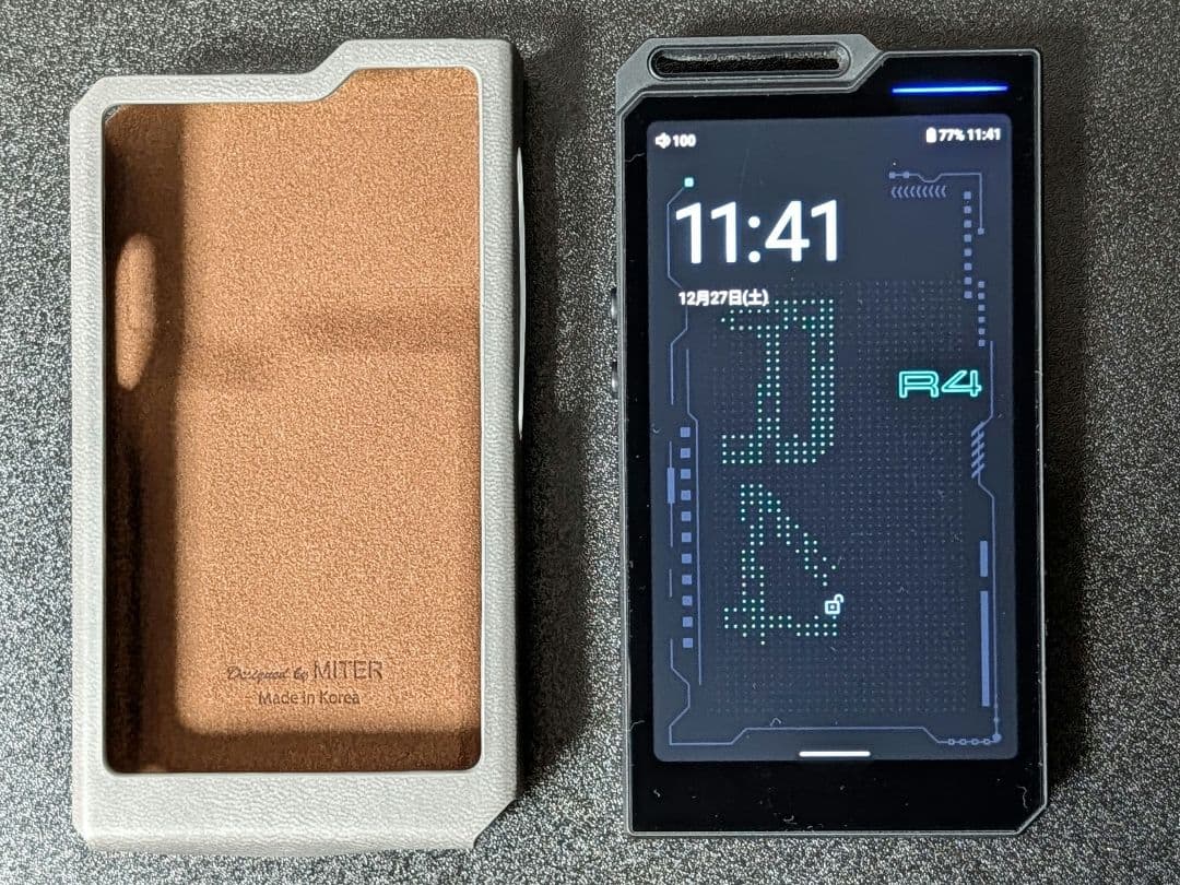 Hiby R4 ブラック ケース付き Amazon | HiBy R4用ケース、ハイビー用ハンドメイド人工PUレザーカバー