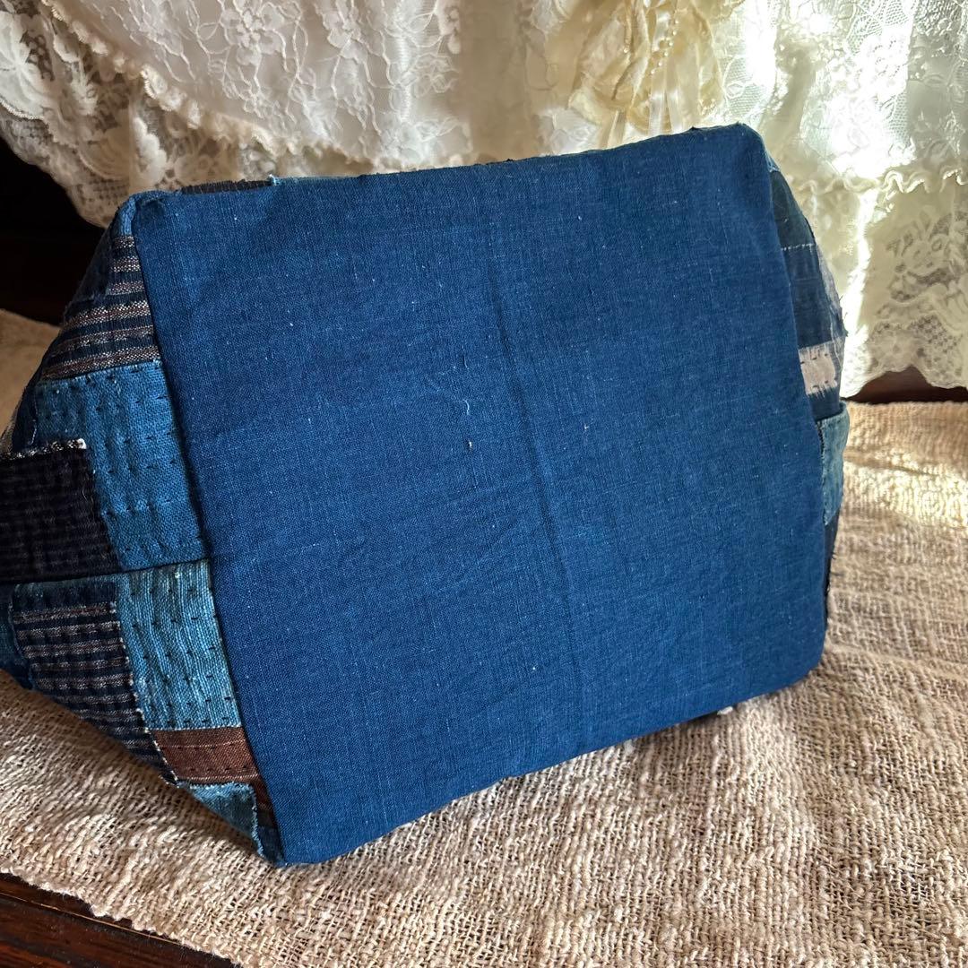 藍染 古布リメイク ハンドメイド 刺し子 トートバッグ - メルカリ