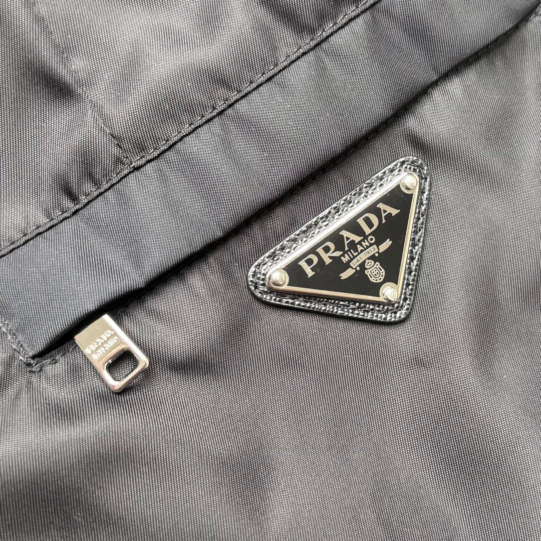 プラダ 2021 コットン リナイロン 切替ワンピース トライアングルロゴ 40