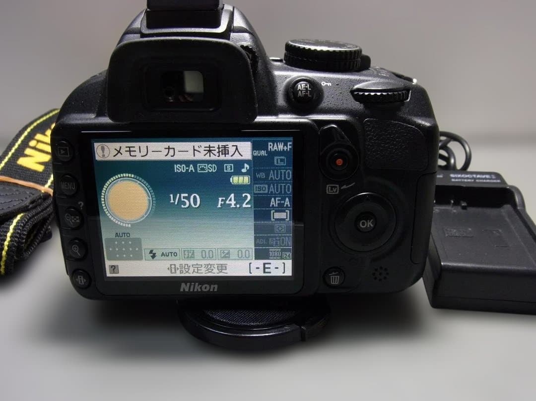 130 Nikon D3100 デジタル一眼レフ レンズバッテリー充電器送料込み