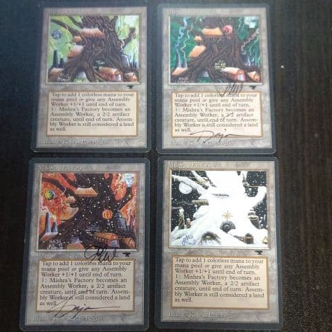 MTG　Mishra's Factory（ミシュラの工廠　春夏秋冬）一部サイン入 FOIL)ミシュラの工廠/Mishra's Factory《英語》【Judge Promos】