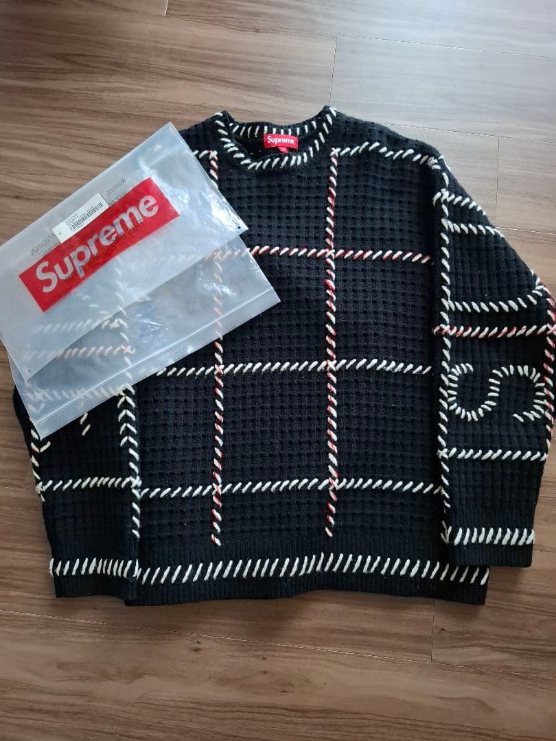 Supreme シュプリームQuilt Stitch Sweater　ニット 中古・古着通販】SUPREME (シュプリーム) ニット Quilt Stitch Sweater
