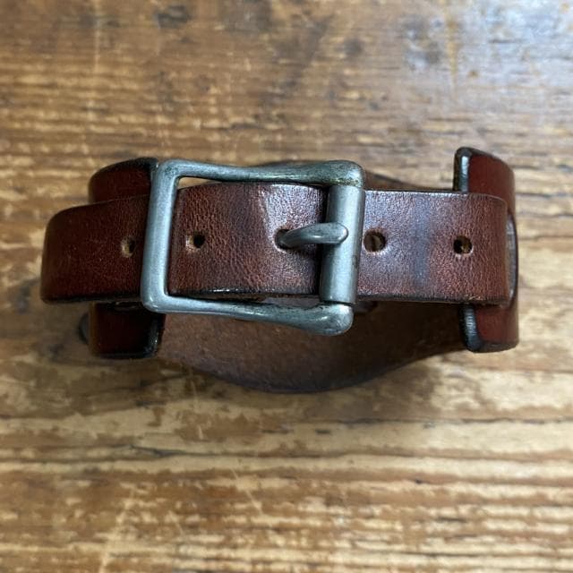 名作 RRL ダブルアールエル ヴィンテージ加工 レザー ウォッチベルト