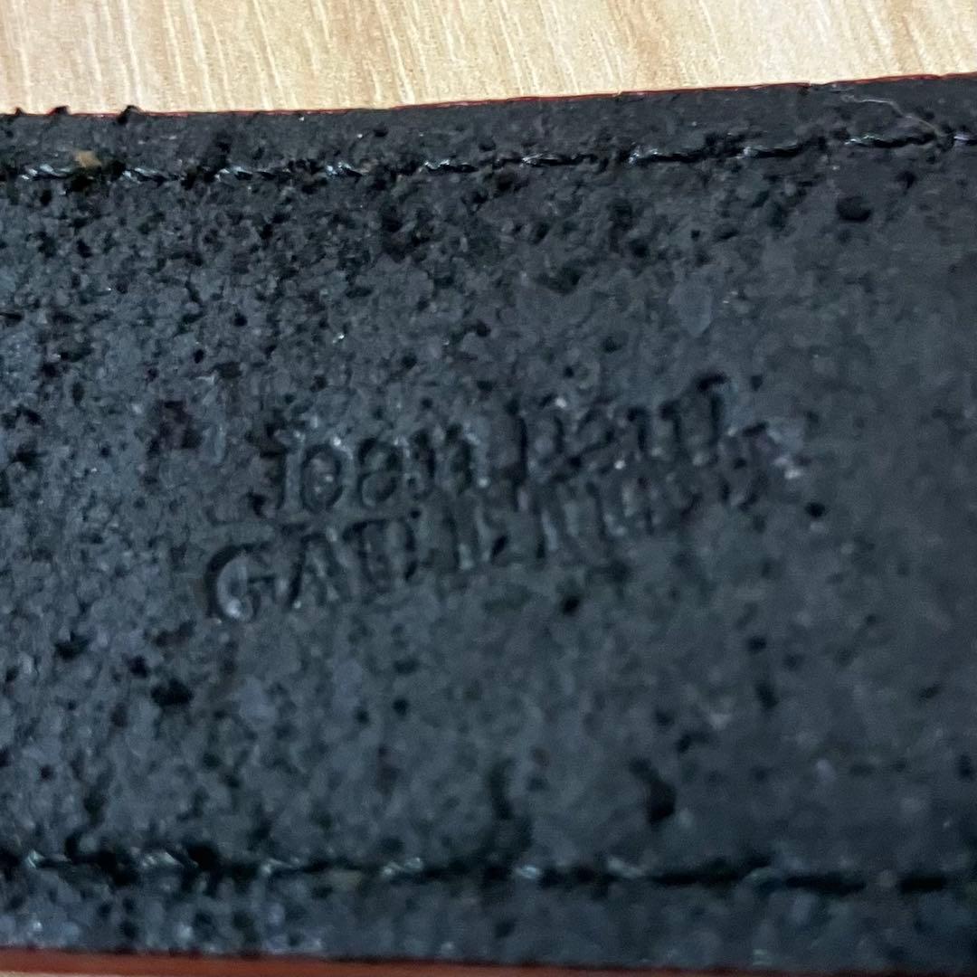 ✨美品✨ジャンポールゴルチエ レザー ベルト 黒×赤 ロゴ型押し