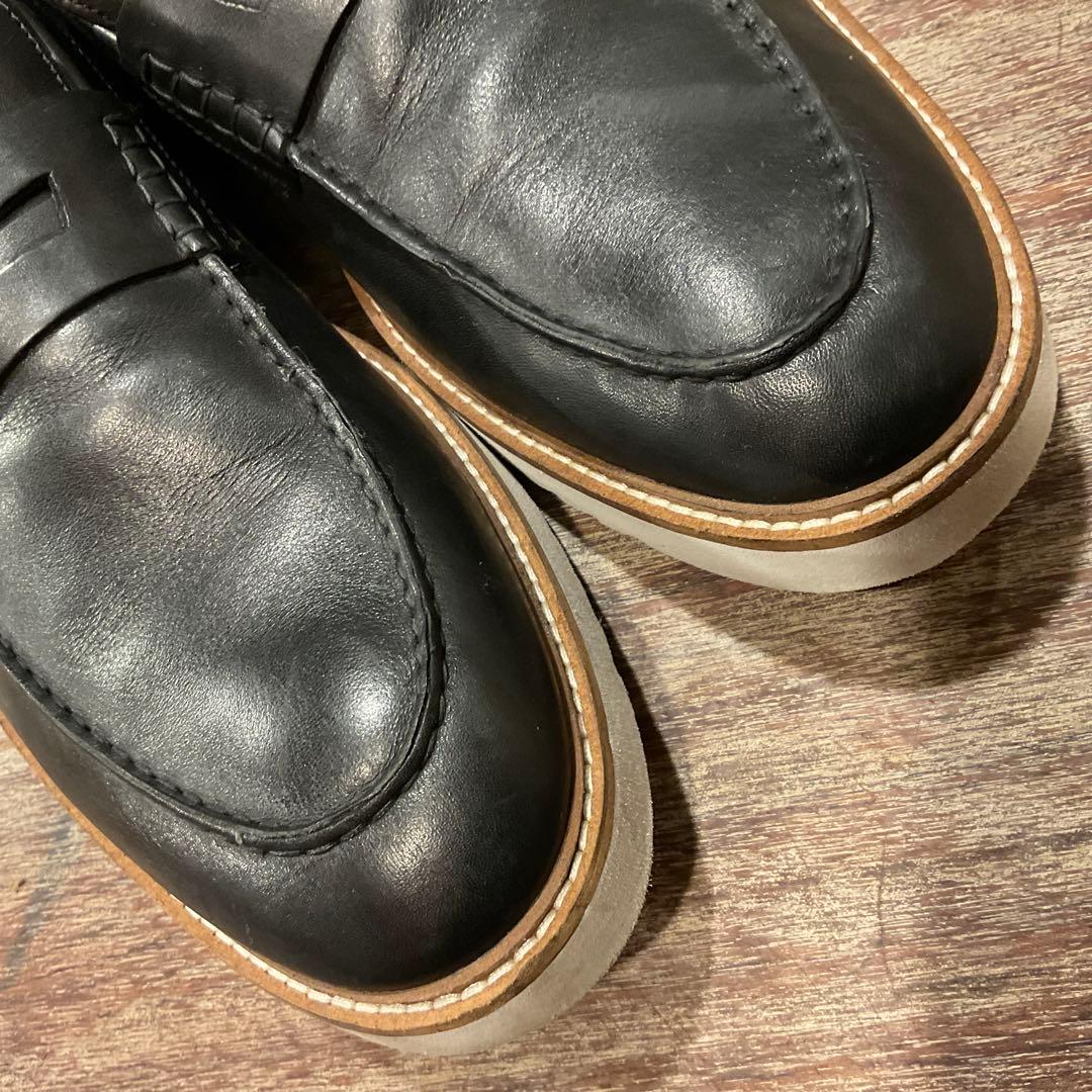 30cm！クラークス ローファー アーネストフリー メンズ ブラック