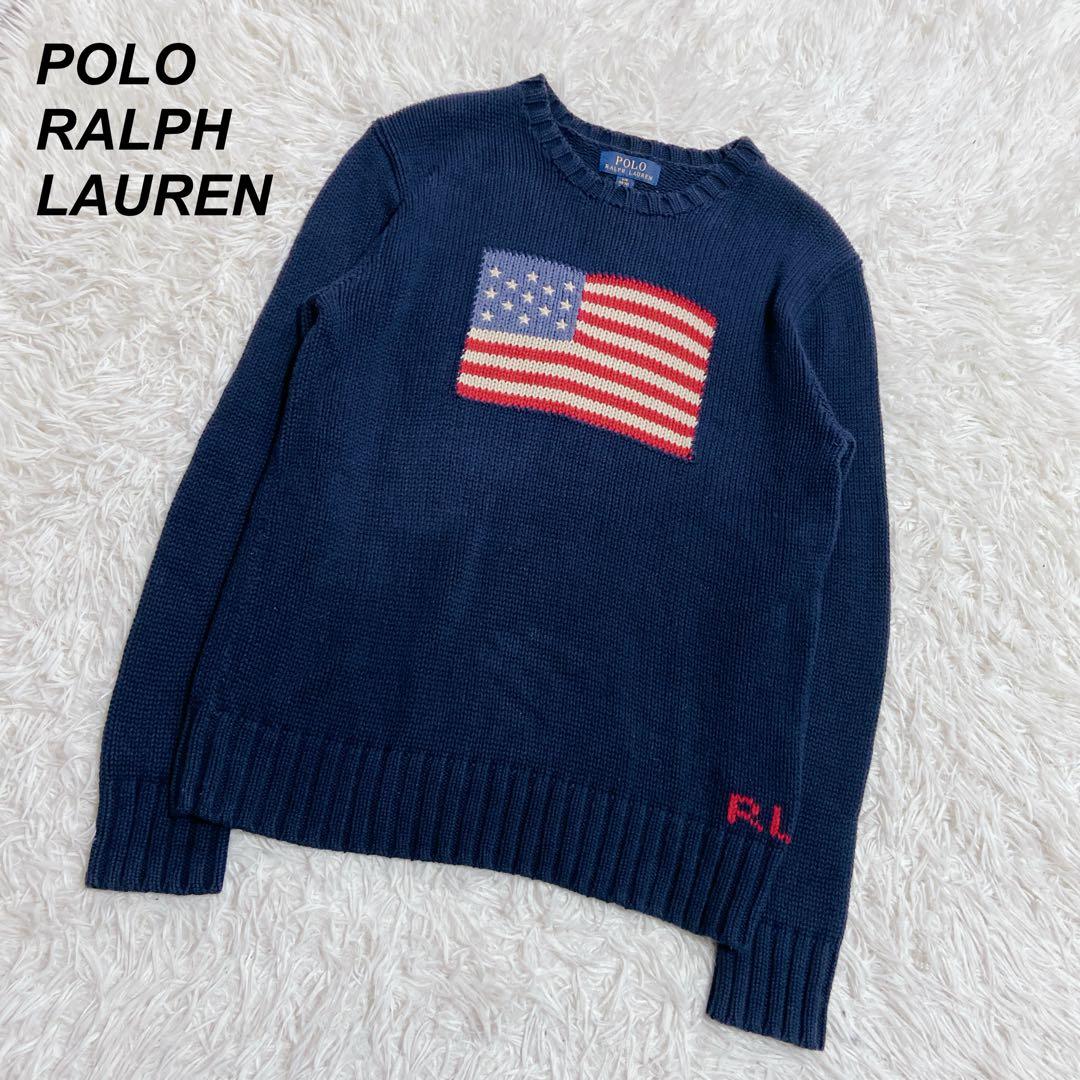 キミ　POLO RALPH LAUREN 星条旗 ニット　セーター 90年代 Polo by Ralph Lauren ポロバイラルフローレン 星条旗柄