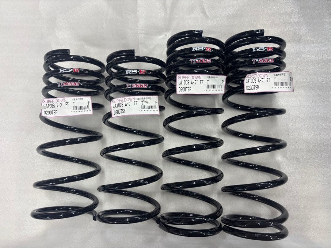 la100s RS-R D200TS スーパーダウンサス RSR ムーヴ LA100S ダウンサス フロント左右セット RSR RS-Rスーパー