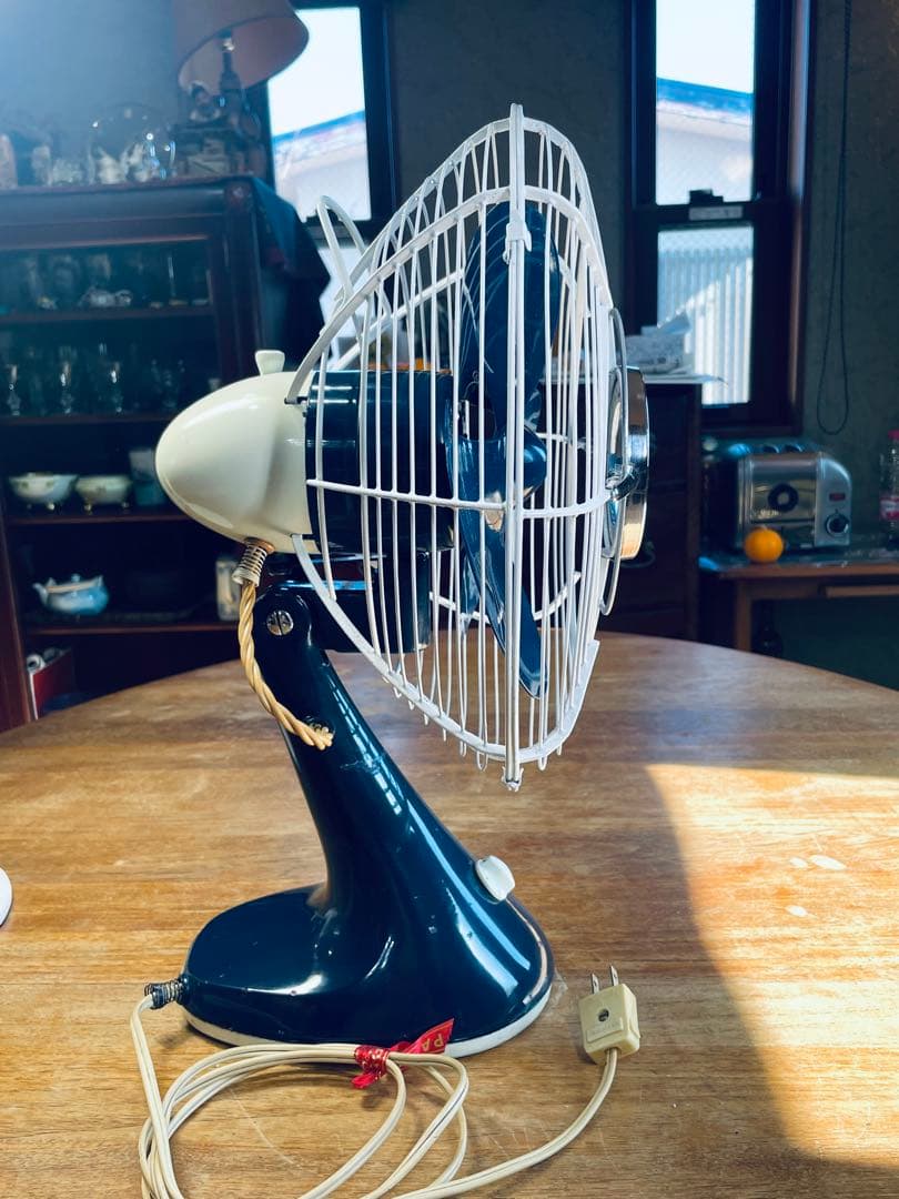 三菱´60昭和レトロ扇風機 とても古い・重い・堅牢 順調稼働 鮮明
