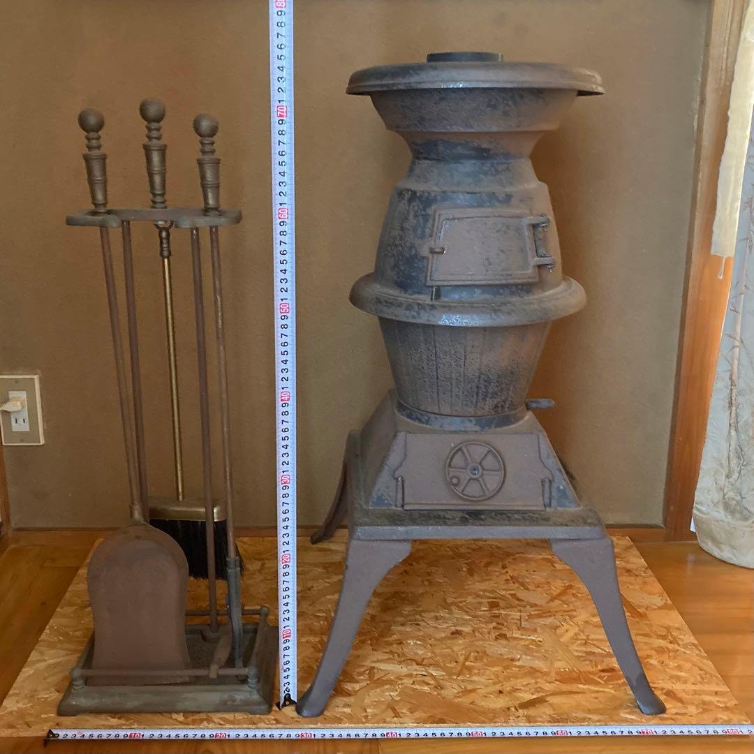 古い薪ストーブ だるまストーブ 鋳物 鉄製 暖炉 置物 レトロ