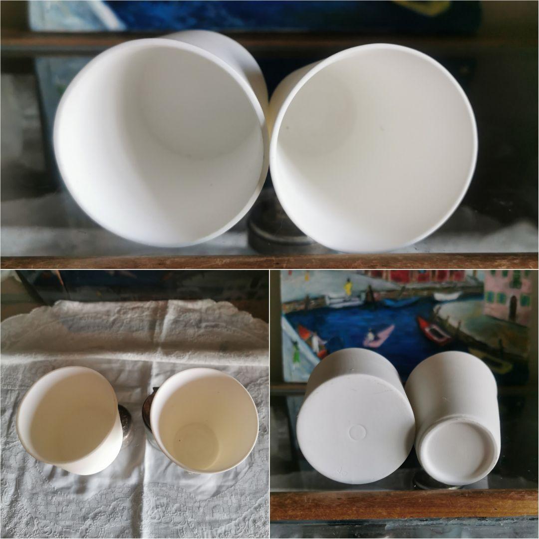 黒田泰蔵？ 白磁 端正な酒器 カップ オブジェ WASASABI購入 2客セット