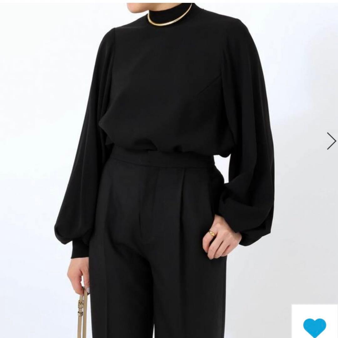 ENFOLD エンフォルド DOUBLECLOTH リブブラウス ENFOLD DOUBLECLOTH