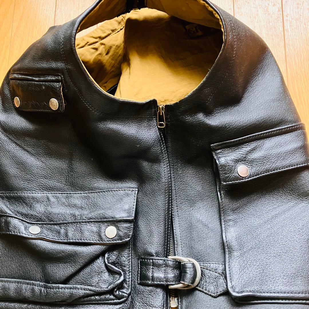 ハロルズギア風レザーツーリングベスト - メルカリ