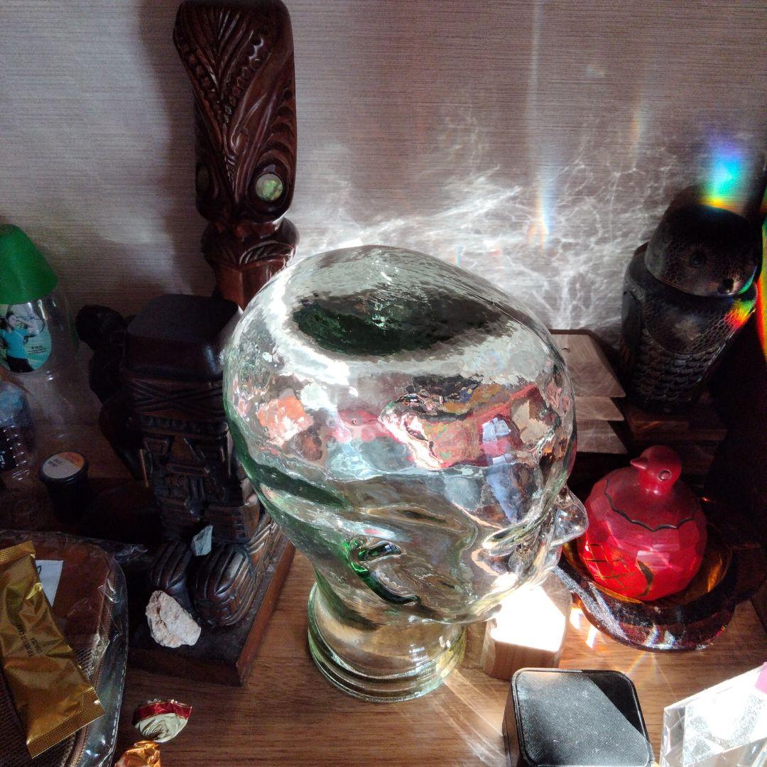 透明ガラス製頭部オブジェ マネキン トルソー