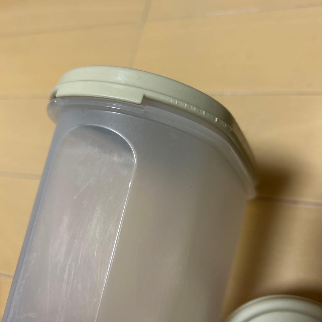 タッパーウェア MM楕円 保存・調色容器 8個セット 楕円形 ホワイト