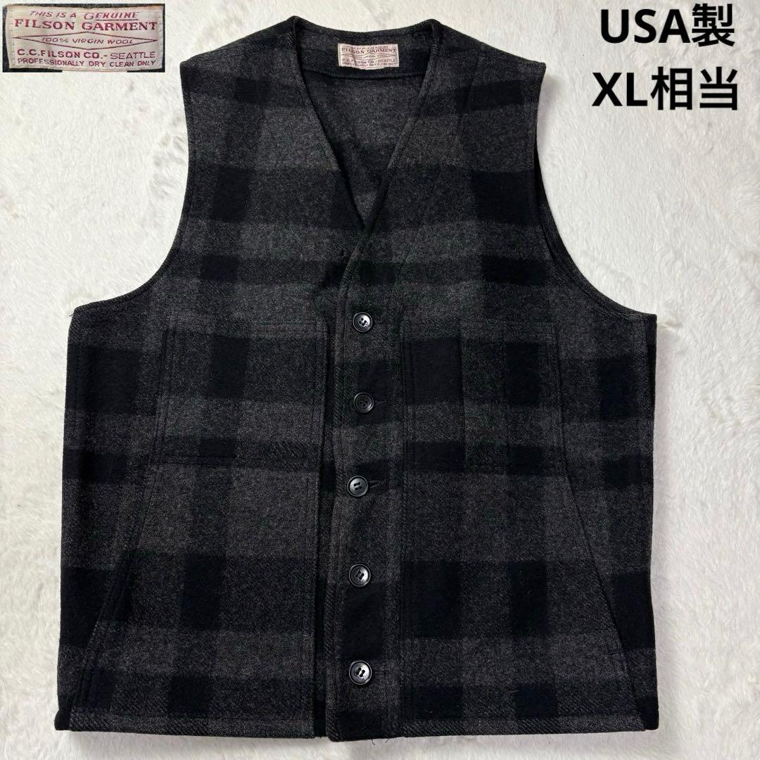 USA製 XL相当 FILSON GARMENT マッキーノ ウール ベスト フィルソン FILSON マッキーノ ウール ベスト ソリッドカラー｜ メンズ
