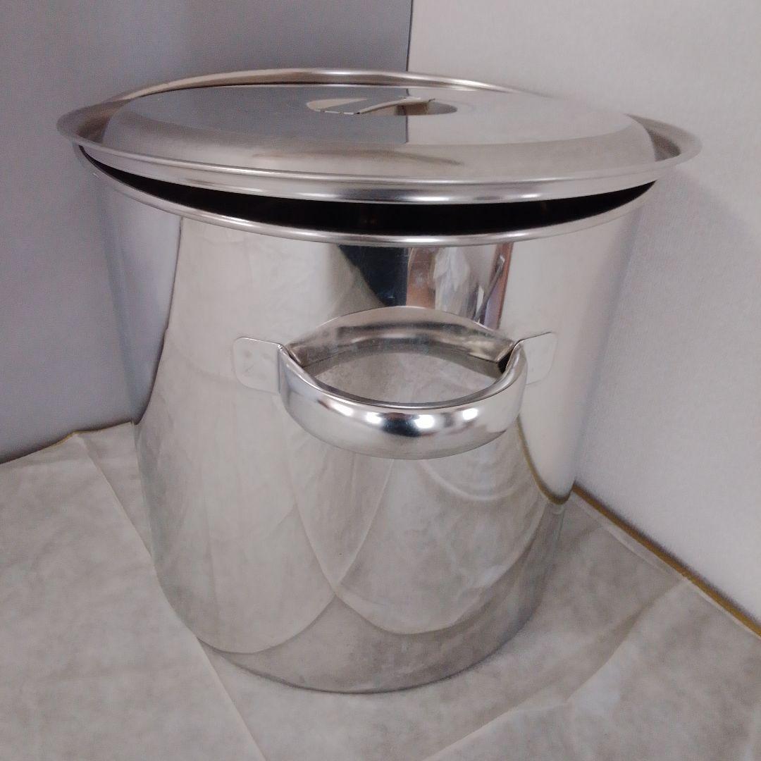 業務用 厚手18-8ステン寸胴鍋 蓋付き 33cm 26L 3.4kg 草木染め