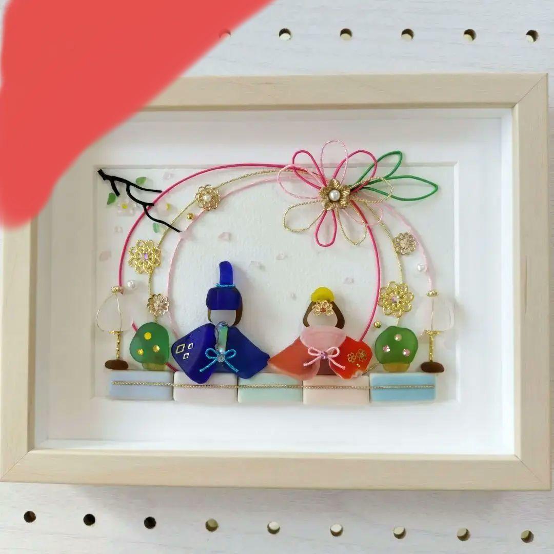 最終価格《晴れやかなひな祭り♪》シーグラスアート - メルカリ