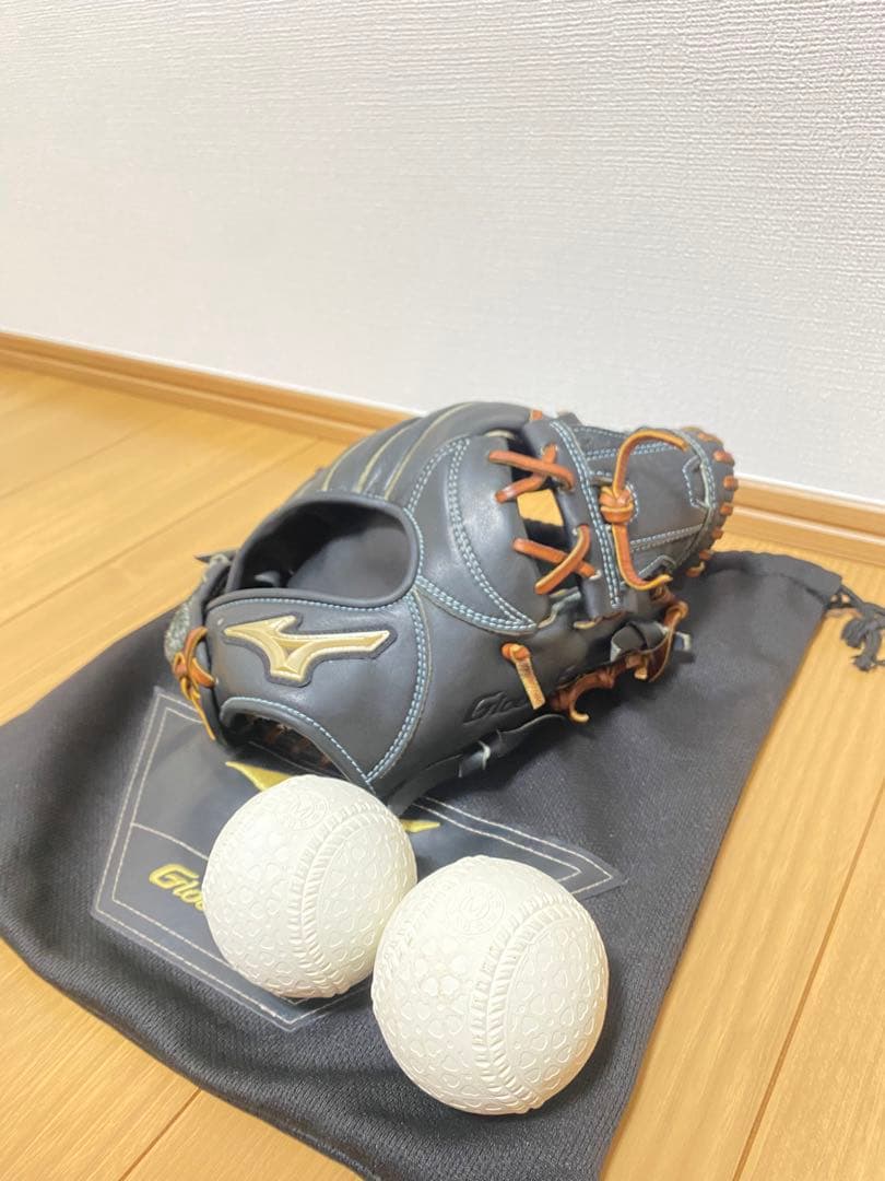 Mizuno Global Elite 軟式グローブ ボール付き Mizuno グローバルエリート 軟式グローブ 黒(少年野球用) MIZUNO