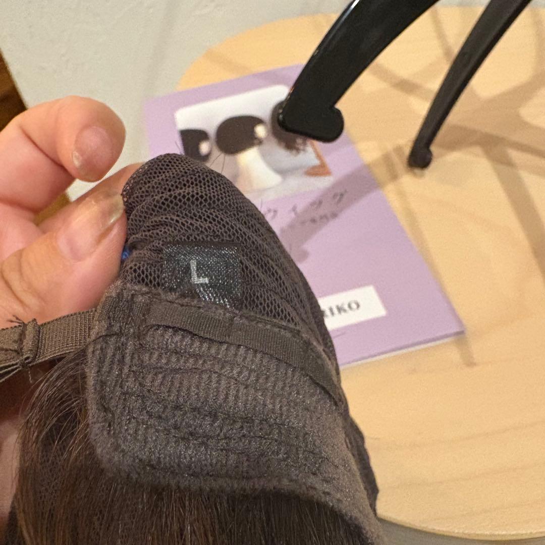 未使用未カット百合子 3DィッグサイズLプリンマロン 30cm 冷感キャップ