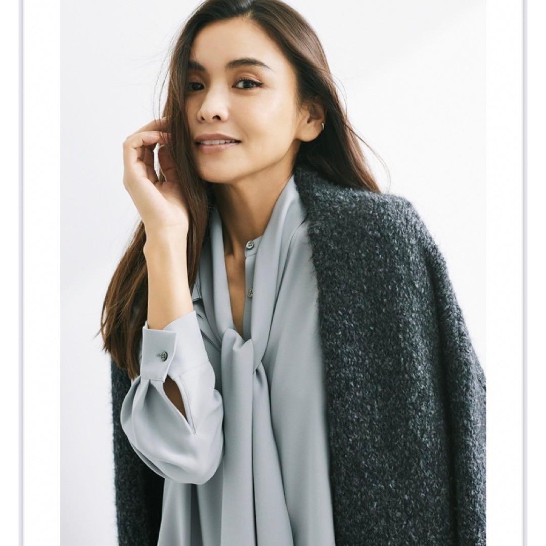 Theory Luxe ボウタイ取り外し可能ブラウス 2way ブルーグレー - メルカリ