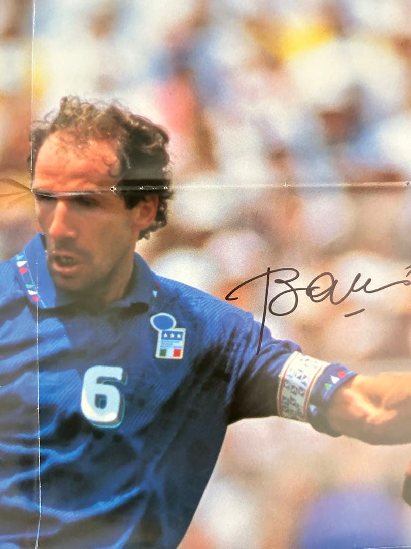 直筆サイン入りポスター フランコ・バレージ イタリア代表 ACミラン