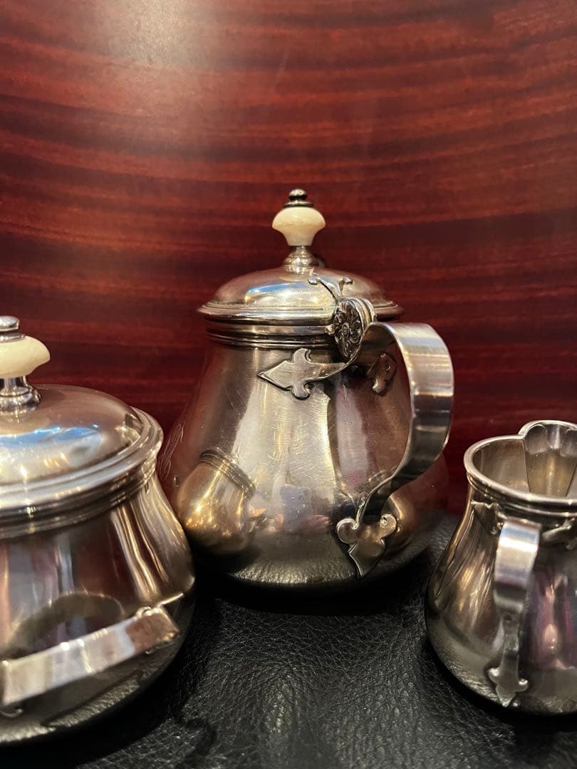 ピュイフォルカ 純銀製 ティーポット 3点セット アンティーク - メルカリ