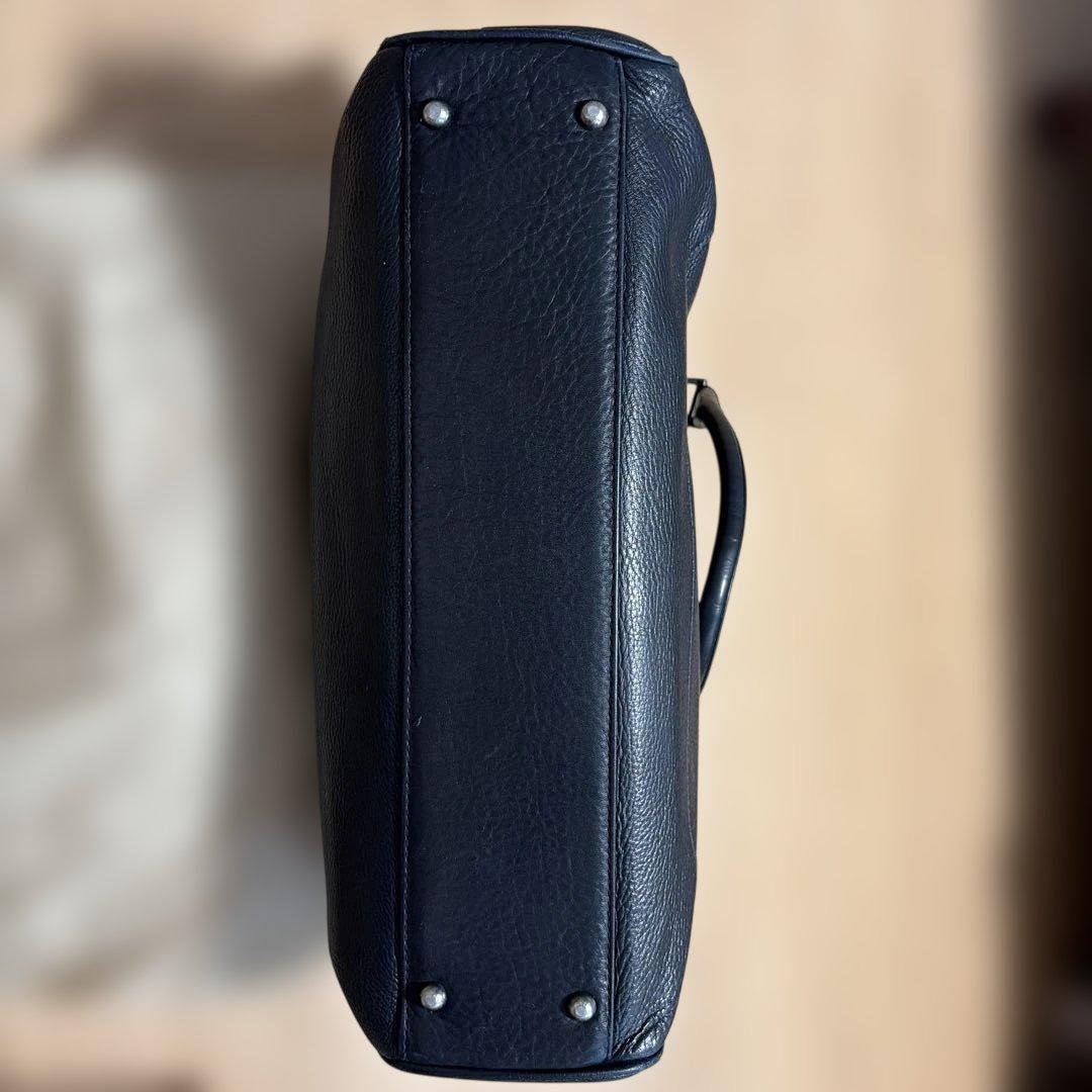 Maiden Voyageネイビー ブリーフバッグ2室タイプ ストラップ付