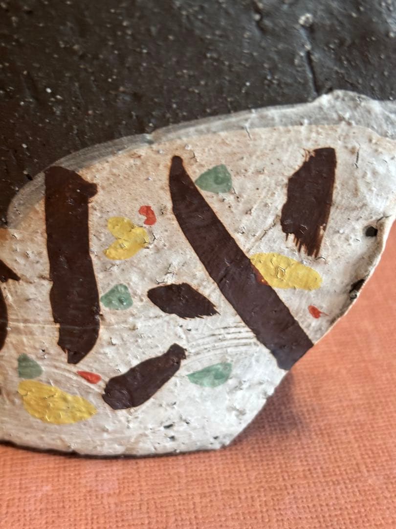 やまちゃん様専用河井寛次郎作色絵草花文鶏形置物 森の一番鶏夜から朝