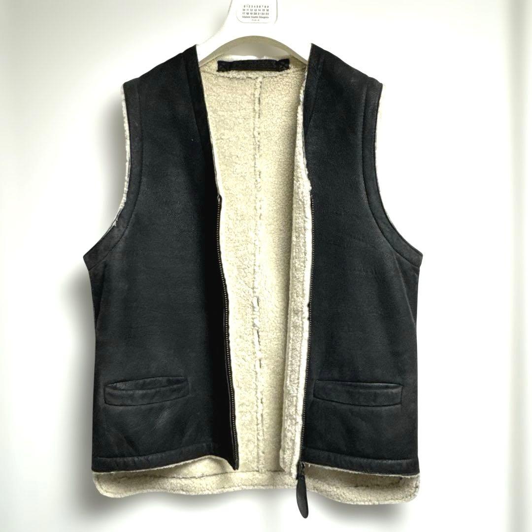 希少 本人期 Maison Margiela 初期 ムートンベスト黒 ブラック - メルカリ