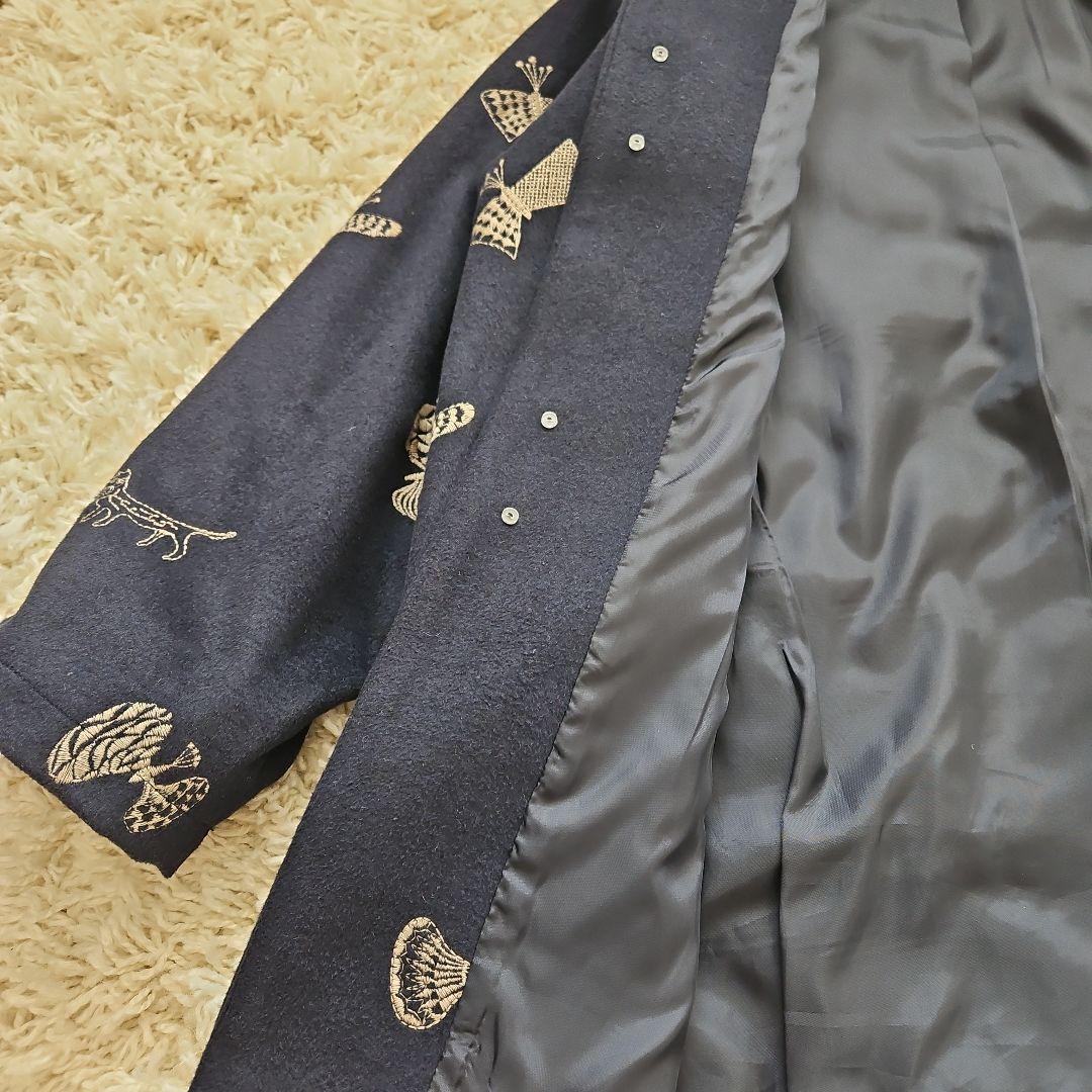 スーパーハッカ フィーユ 保坂優子さん 刺繍 ウール混コート - メルカリ