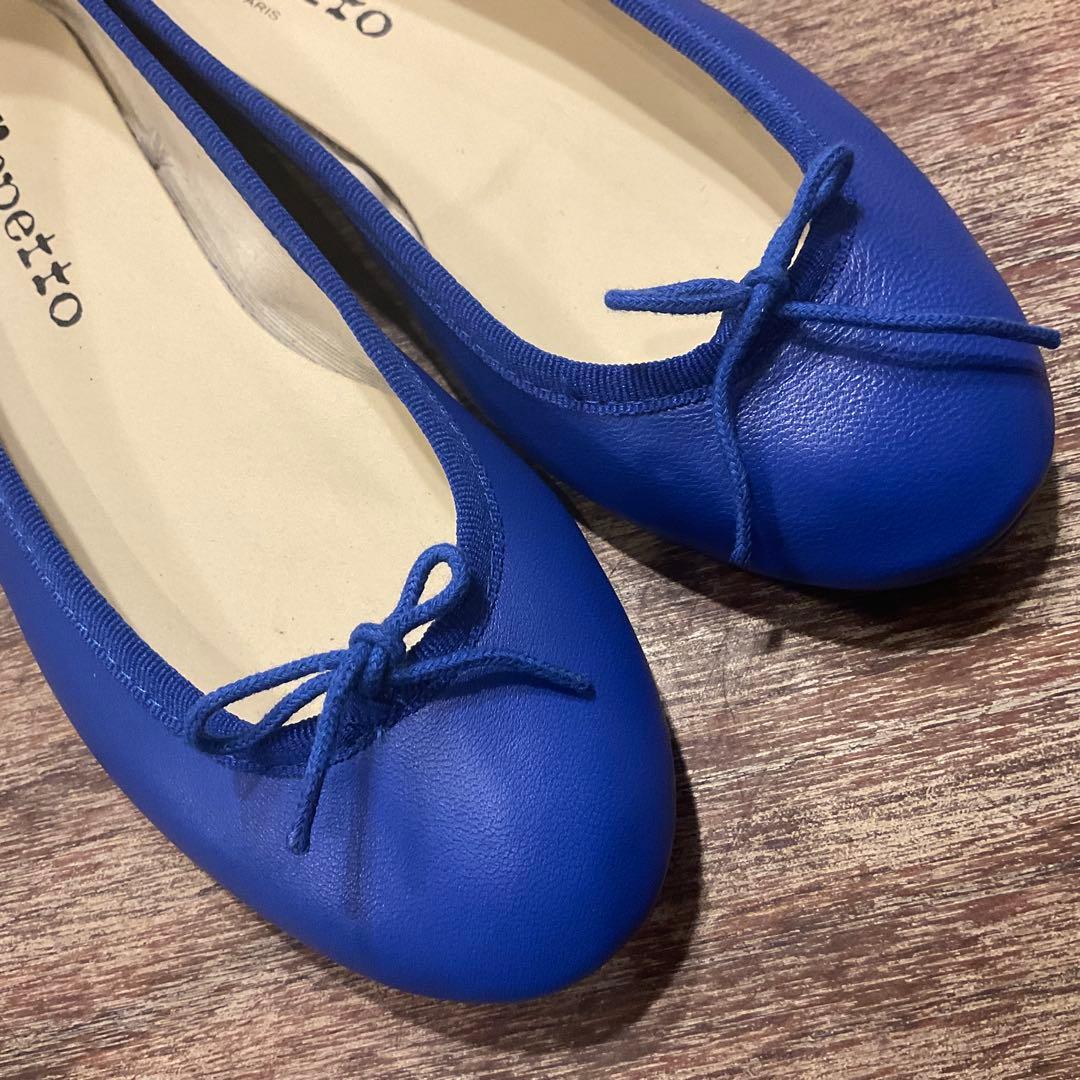 極美品！レペット バレエシューズ リボン ペタ靴 フラットシューズ 35
