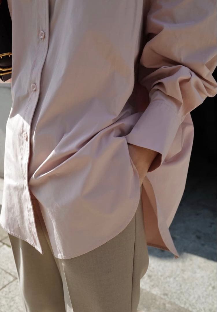 MACHATT マチャット スタンドカラーオーバーシャツ ピンク - メルカリ