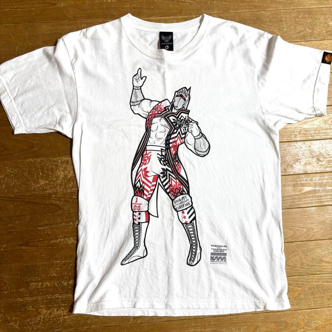 新日本プロレス棚橋弘至 ロビンマスク Tシャツ ホワイト - メルカリ