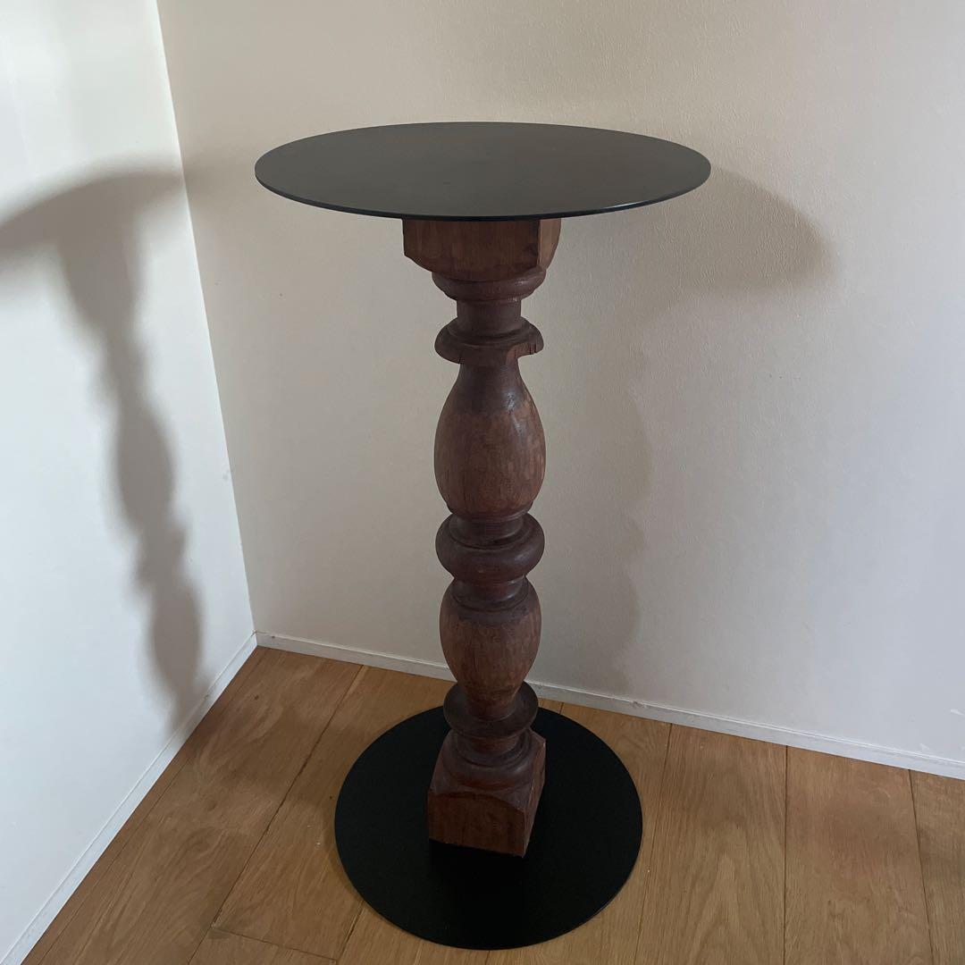 古材×アイアン　サイドテーブル　花台 古材 サイドテーブル 木製 アンティーク おしゃれ コの字 アイアン