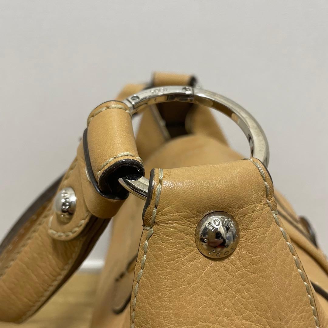 《美品》TOD’S （トッズ）レザー ショルダーバッグ ライトブラウン