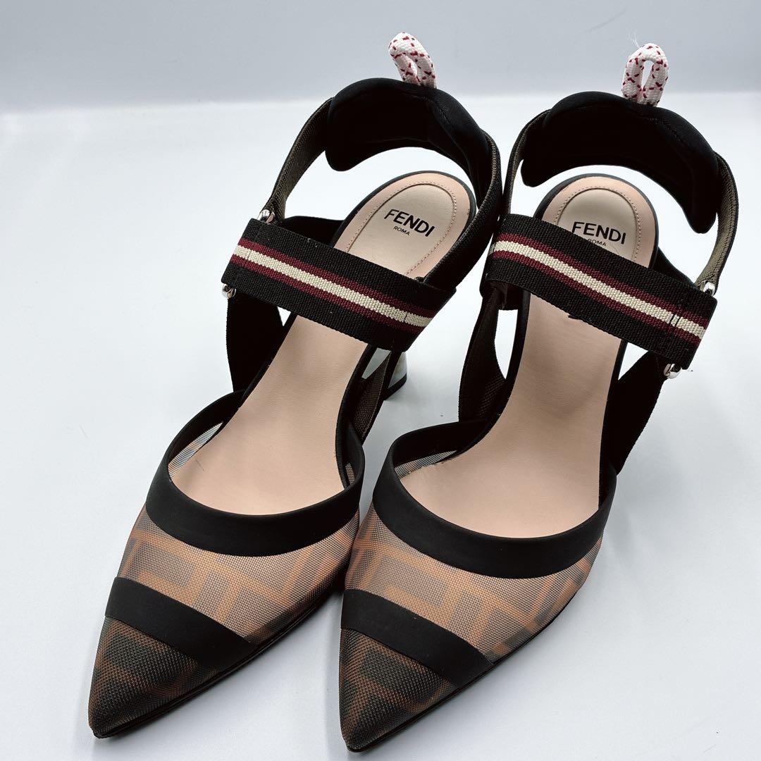 美品・現行⭐️フェンディ スリングバックパンプス コリブリ セレリア