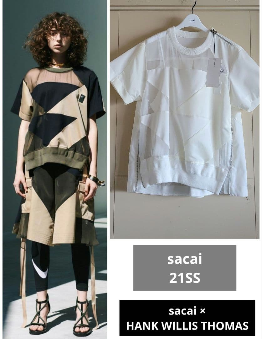 sacai 新品 79,200円 sacai×HWTコラボ パッチワークブラウス - メルカリ