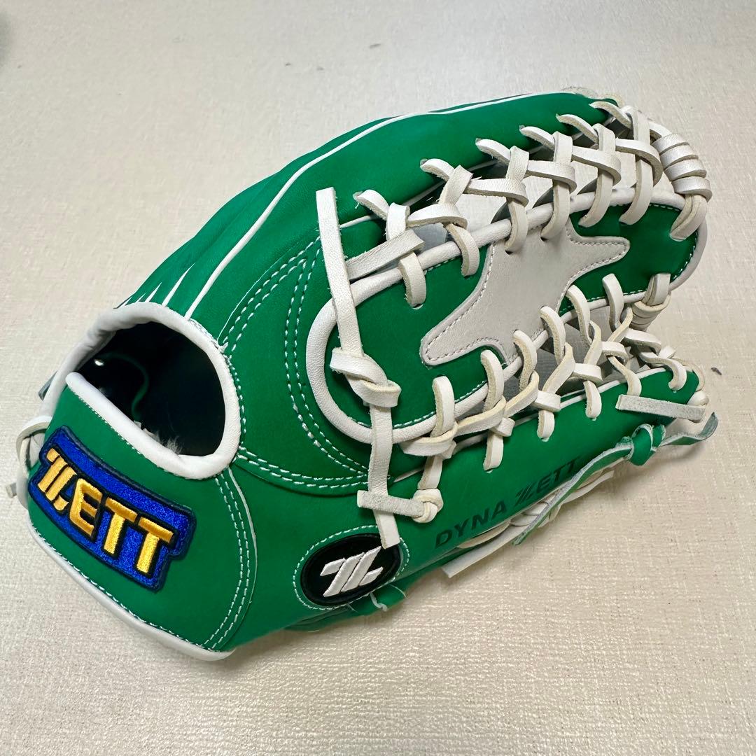ZETT 426 外野手用 硬式グローブ 右投げ グリーン 緑 ゼット（ZETT） 交換無料 野球 グローブ 少年軟式 ジュニア 子供 左