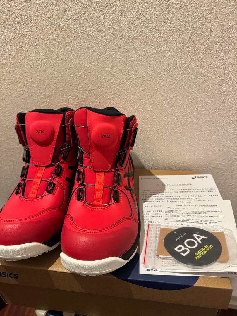 アシックス　ウィンジョブ　CP304 BOA 25.5cm レッド/ブラック
