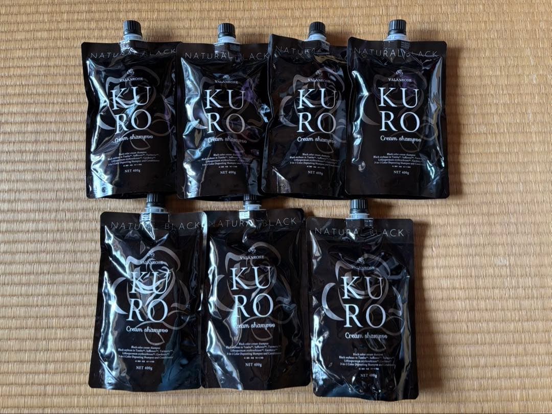 KUROナチュラルブラック クリームシャンプー 400g×7個セット KUROクリームシャンプー 白髪用ナチュラルブラック｜Yahoo!フリマ（旧